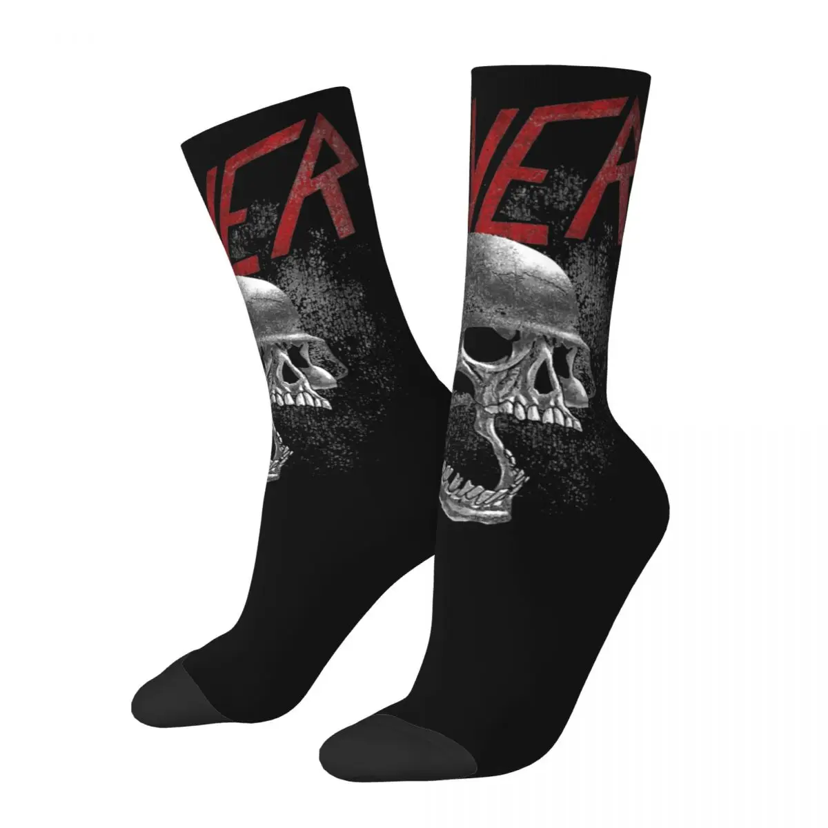 

New Male Men Socks Novelty War Skull Helmet Slayer Band Sock Skateboard Women Stockings Spring Summer Autumn Winter