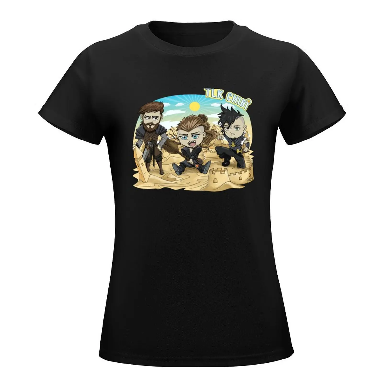 The Last Kingdom Chibi Finan - Uhtred - Sihtric T-Shirt korean fashion customs anime t-shirts for Women graphic tees funny