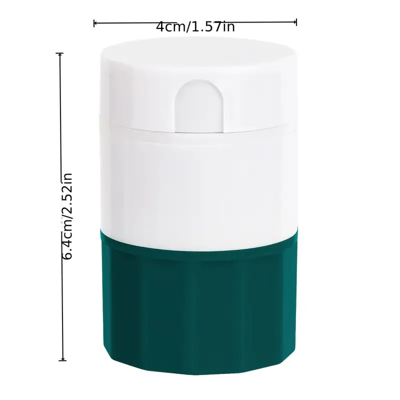 مجموعة قطع ومطحنة حبوب منع الحمل 4 في 1 مع صندوق تخزين. تقسيم الحبوب والطحن إلى البودرة للمنزل أو السفر أو استخدام الحيوانات الأليفة #5