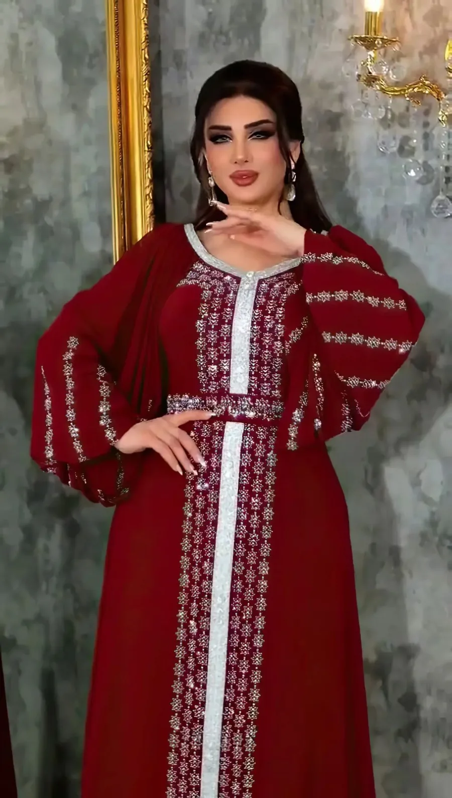 Vestidos de festa muçulmanos para mulheres verão muçulmano meia manga o pescoço longo maxi vestido vestidos kaftan abaya dubai vestido muçulmano