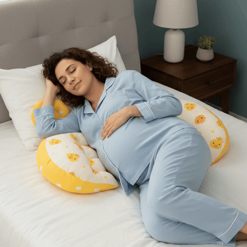 High Resilience Pregnancy Pillow Adjustable Distance Cartoon Pregnant Women's Pillows Ergonomic Animal Pattern Maternity Cushion