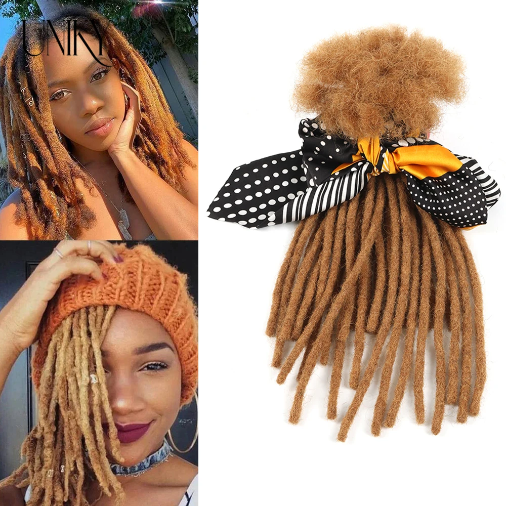 

0.4cm Thickness #27 Honey Blonde 100% Real Human Hair Dreadlock Loc Extensions for Man/Women Can Be Dyed Bleached Curled