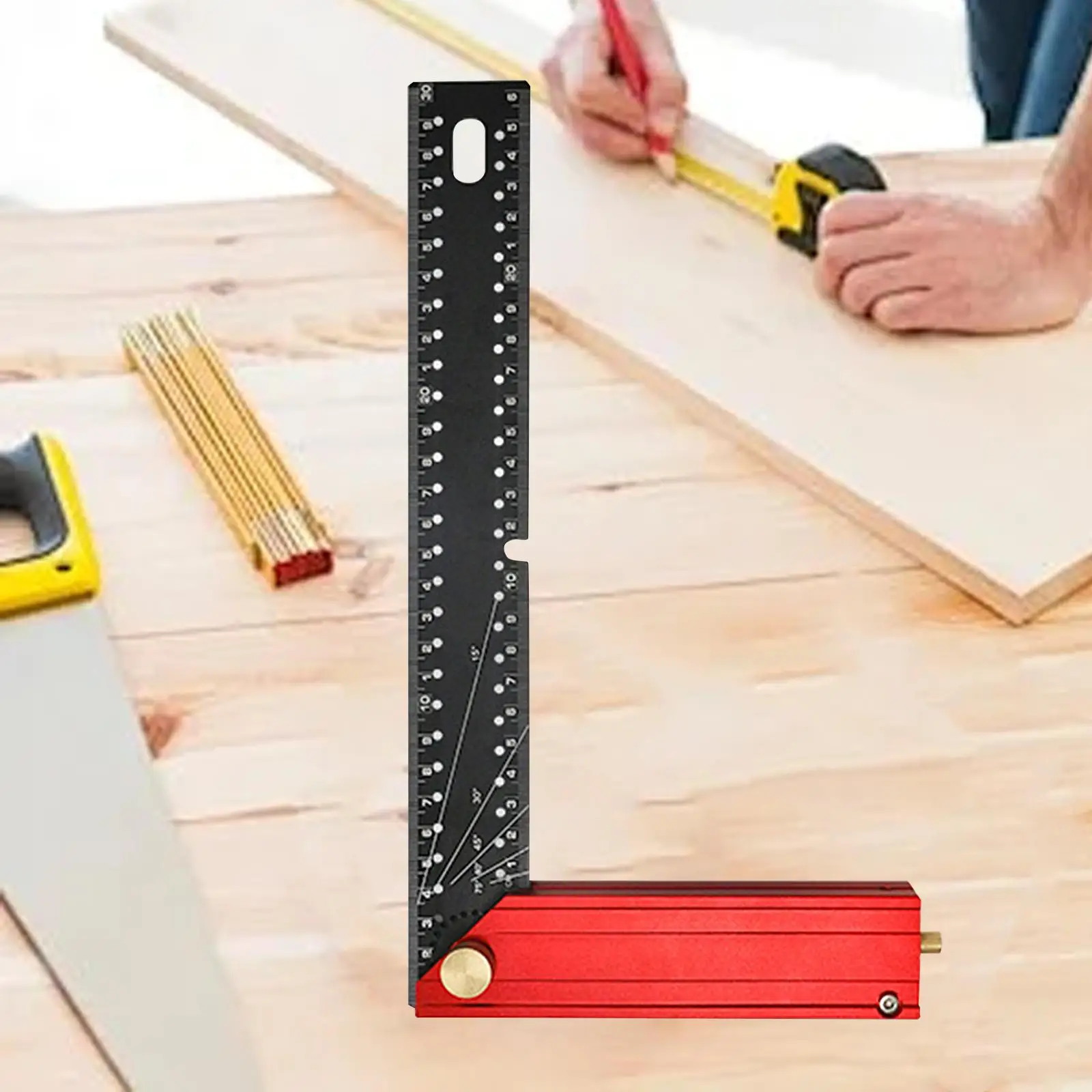 

Инструмент для макета квадратных плотника, многоугольная измерительная линейка, складная линейка для отверстий из алюминиевого сплава, промышленный класс