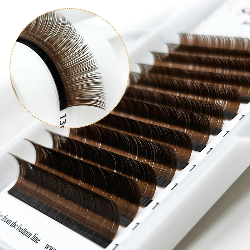 Curl C CC D DD Color Eyelash Brown Individual Eyelash Color False Mink Eyelash Extension Makeup Tools