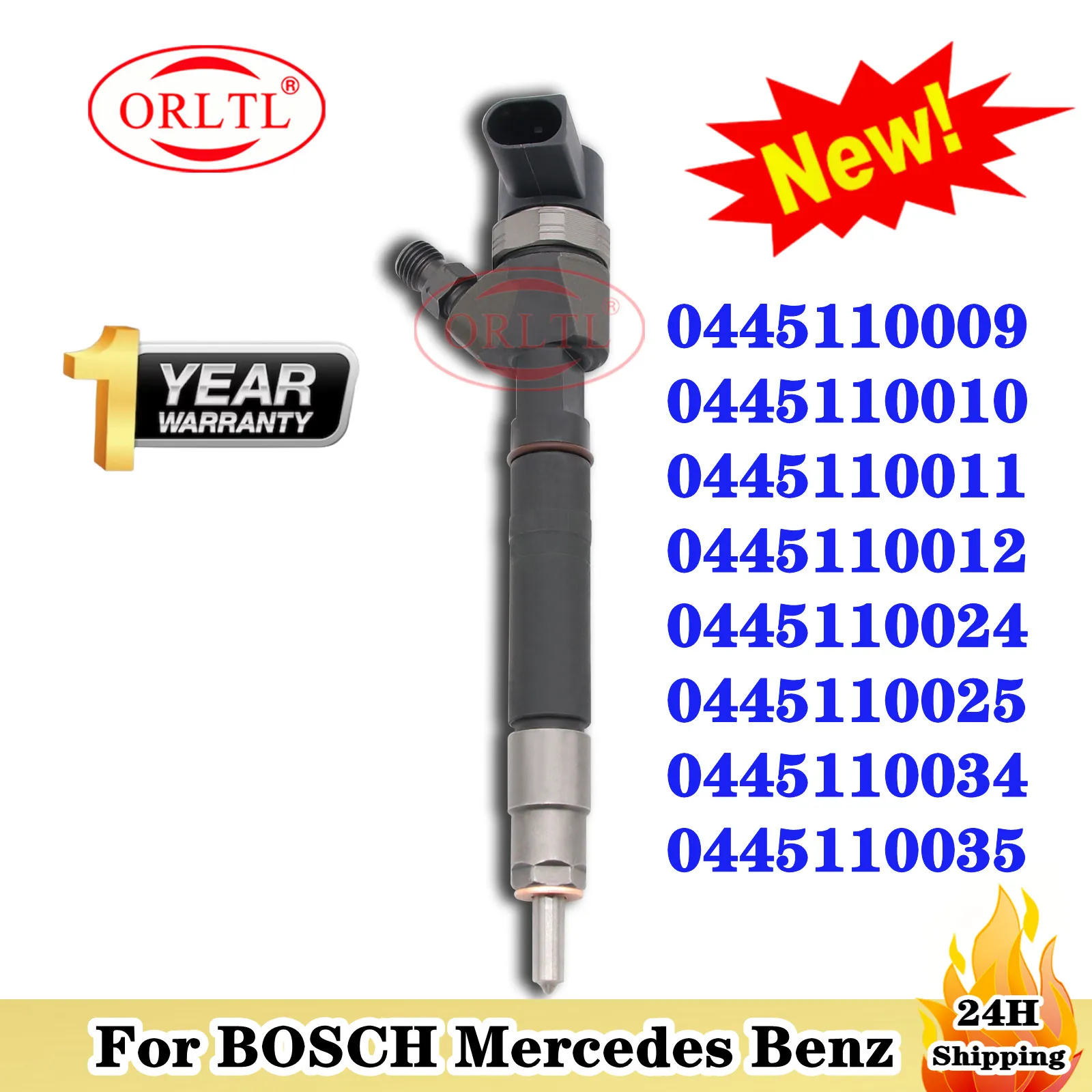 Diesel Fuel Injector 0445110009 0445110010 0445110011 0445110012 0445110024 0445110025 0445110034 0445110035 for Mercedes-Benz