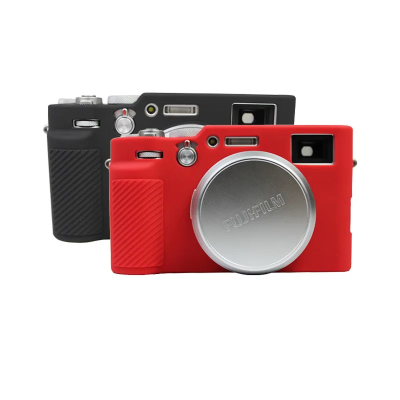 Silicon Sleeve Armor Skin Case Body Cover Protector for Fujifilm Fuji Finepix X100V Digital Camera Shell Protective Video Bag