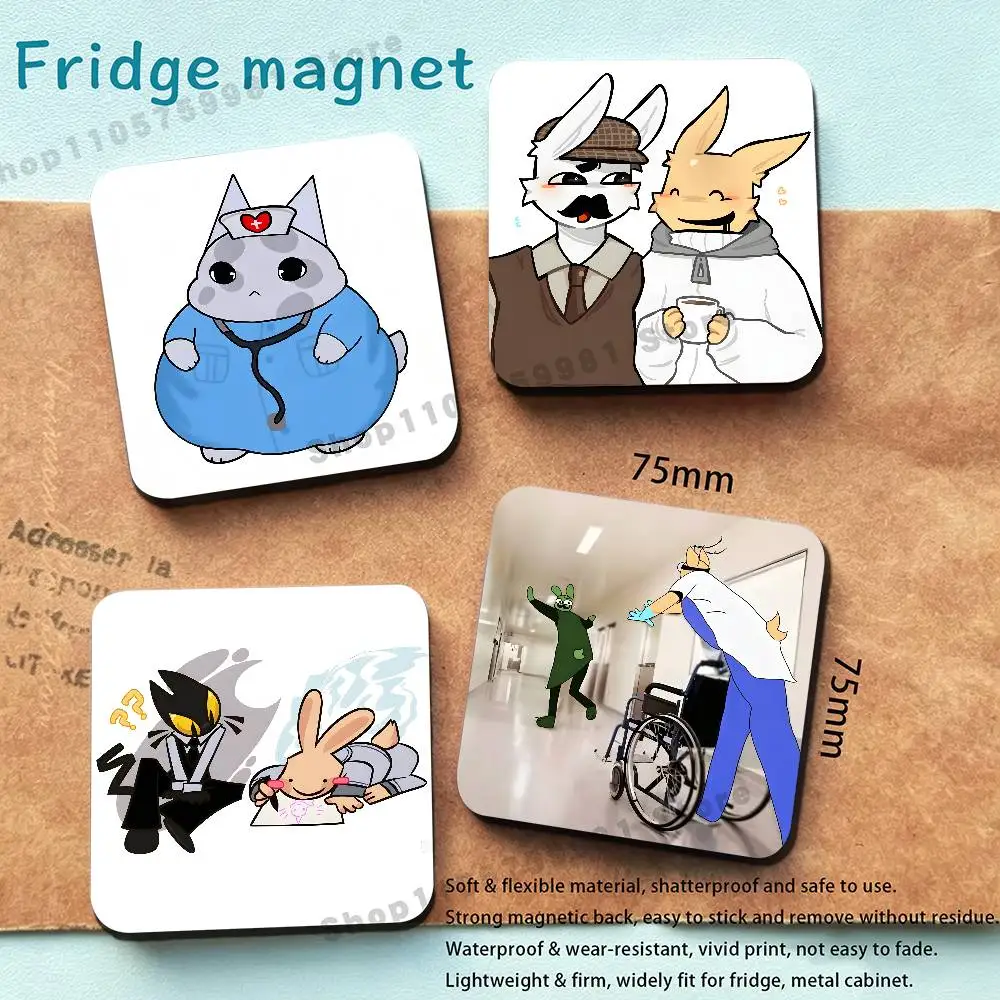 Funny Intern A-Animal Hospital New PVC Fridge Magnet for Cartoon Refrigerator Decor For Child Magnetic Toy
