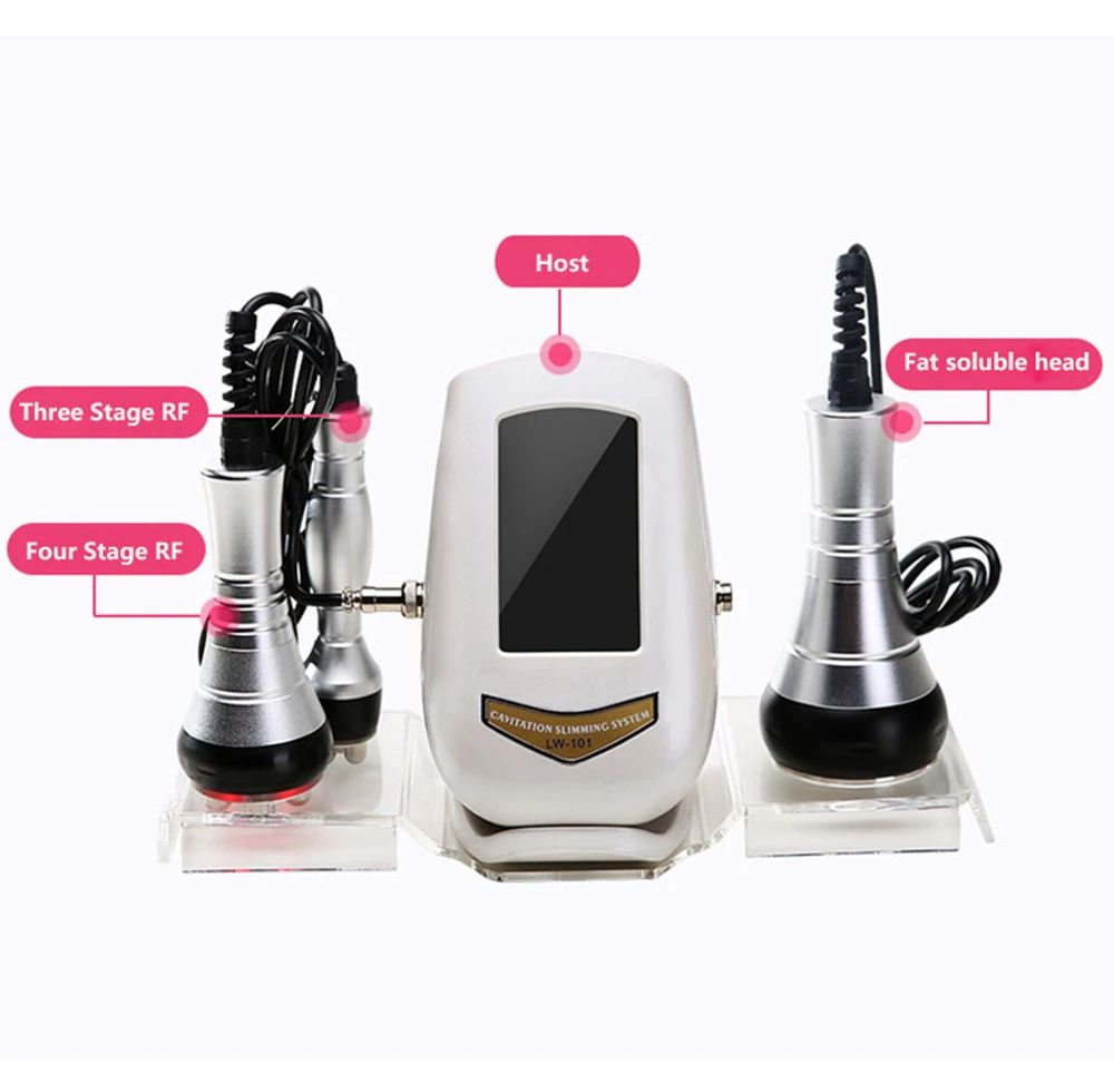 40K Ultrasonic Cavitation Slimming Machine 3 In 1 Skin Care