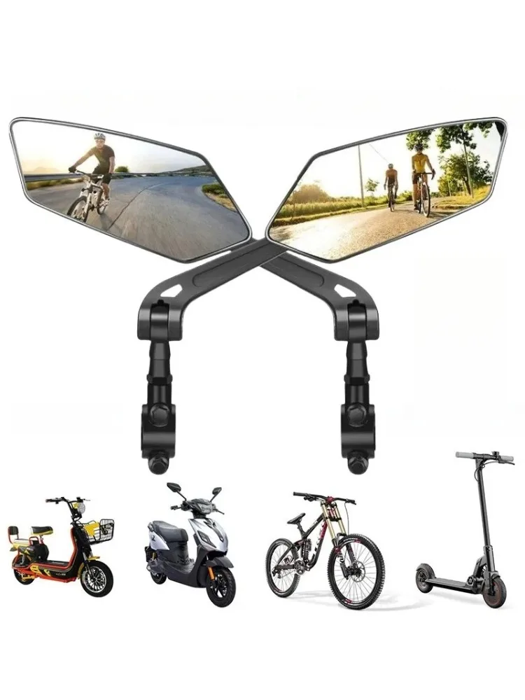 AliExpress NONE 360° Rotatable Bicycle Rearview Mirror Adjustable Wide Angle Handlebar Mirror for MTB E-Bike Motorcycle Safety Accessory