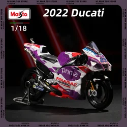 Maisto Motorcycle Model Pramac Racing 1:18 2022 Ducati #5 Zarco #89 Martin Simulation Alloy Vehicle Collection Decoration Gifts