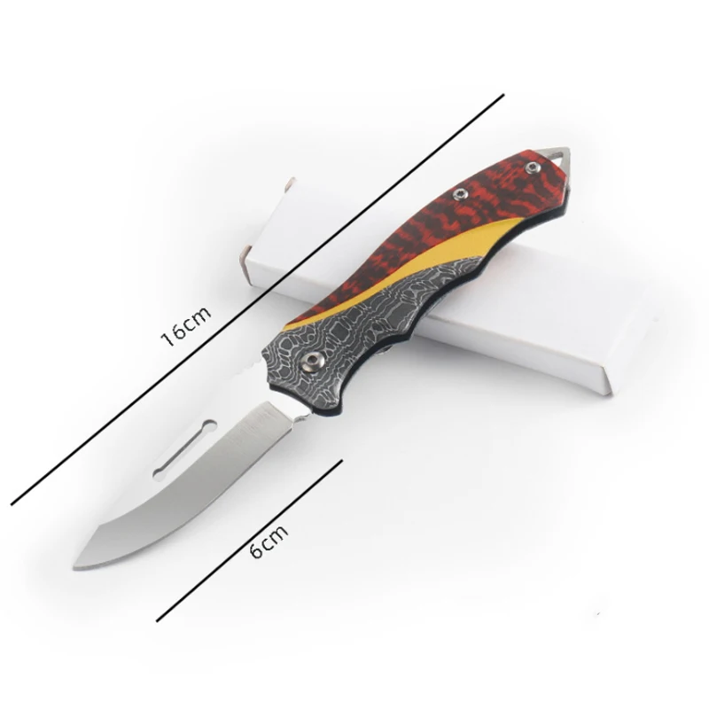 Cuchillo de hoja plegable de dureza 57HRC para supervivencia, navaja táctica de bolsillo para cazar y campamento de diferentes tamaños, color negro