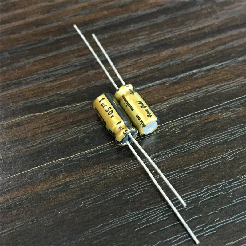 5pcs/50pcs 1uF 50V NICHICON FG(Fine Gold) Muse 5x11mm 50V1uF Top Grade Audio Capacitor HiFi DIY