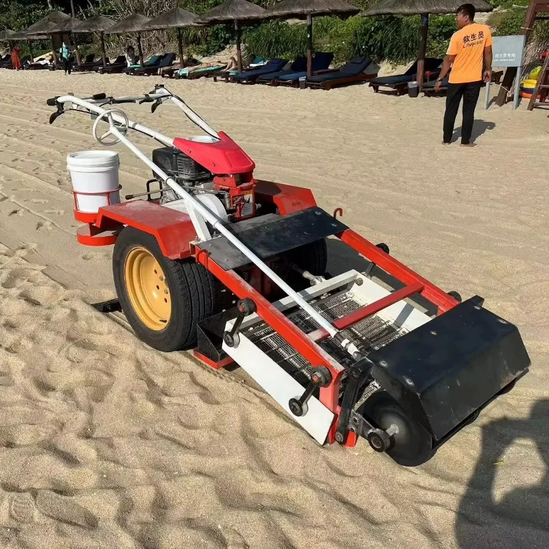 Small Beach Stone Picker Crawler Walking Engine-Powered 7.5KW Wheel Cleaning Vehicle