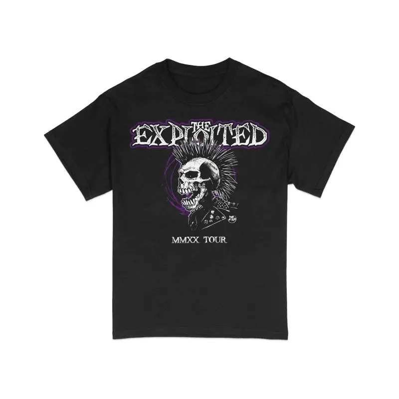 

Punk Rock Band T Shirt Skull Design Spiked Hair Mmxx Tour