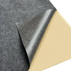 20cm/50cm/100cm*100cm Black Grey Color Self Adhesive Felt Fabric Sticky Flannel Fabrics for Background Decor Sound Insulation