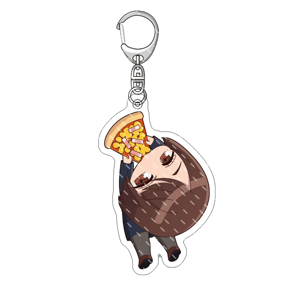 Anime jujutsu kaisen pingente chaveiro do carro q edição satoru gojo chaveiro saco do telefone móvel pendurado presente edc chaveiro