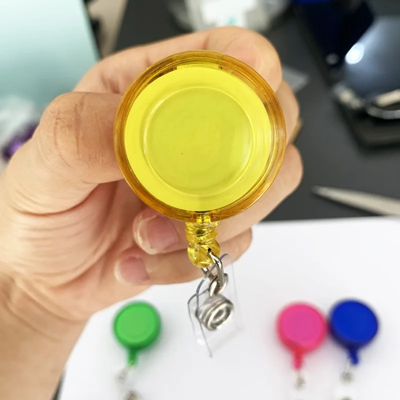

5pcs Retractable Badge Reel Working Permit Pass Work Card Clip for Doctor Nurse ID Name Tag Staff Badge Holder Reel Accessories