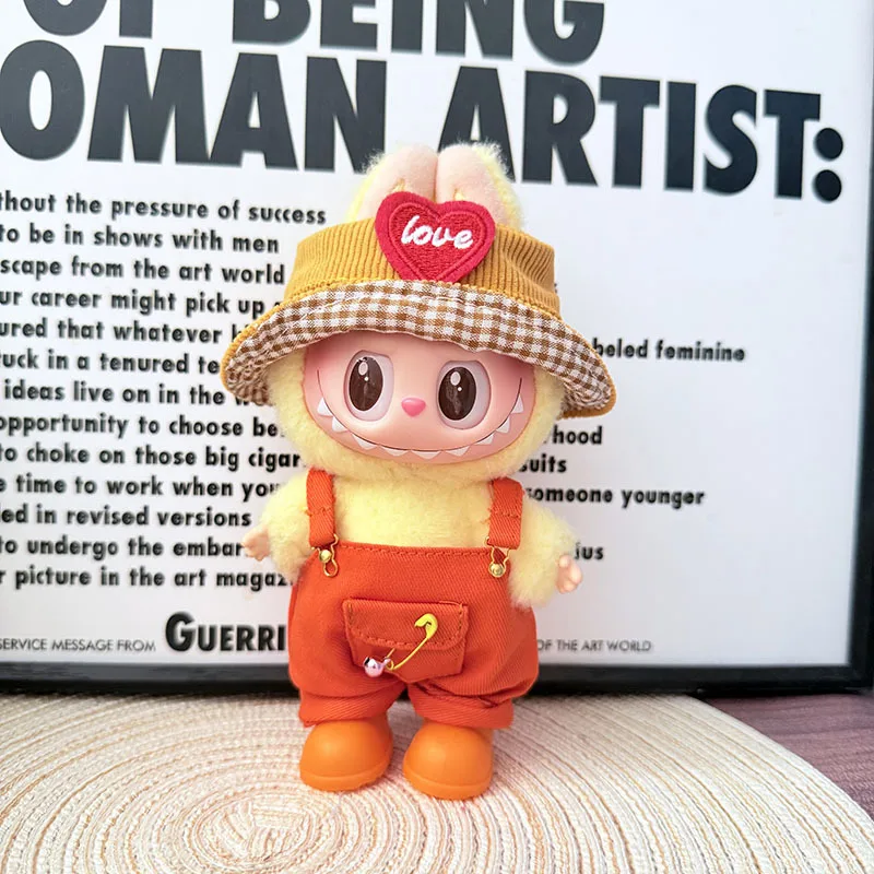 First and second generation Labubu clothing pendants, solid-color overalls, hat sets, waistband pendants