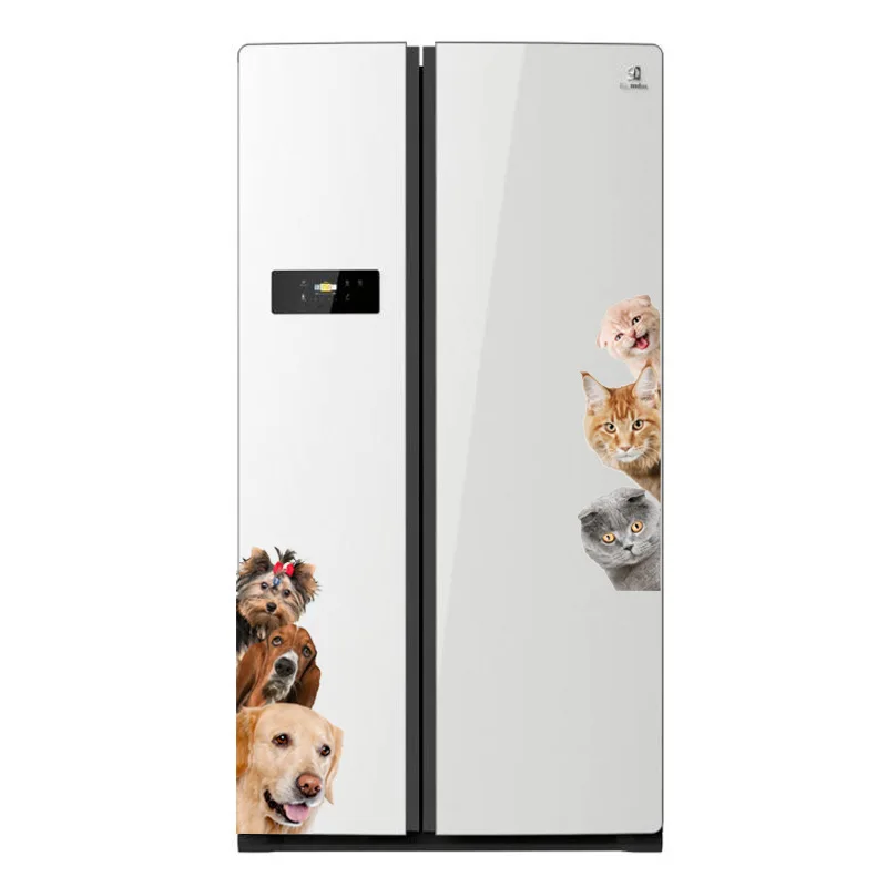 3D Cat Dog Wall Stickers Living Room Bedroom Entrance Corner Decorative Decals Creative Waterproof Pet Cat Wall Sticker PVC