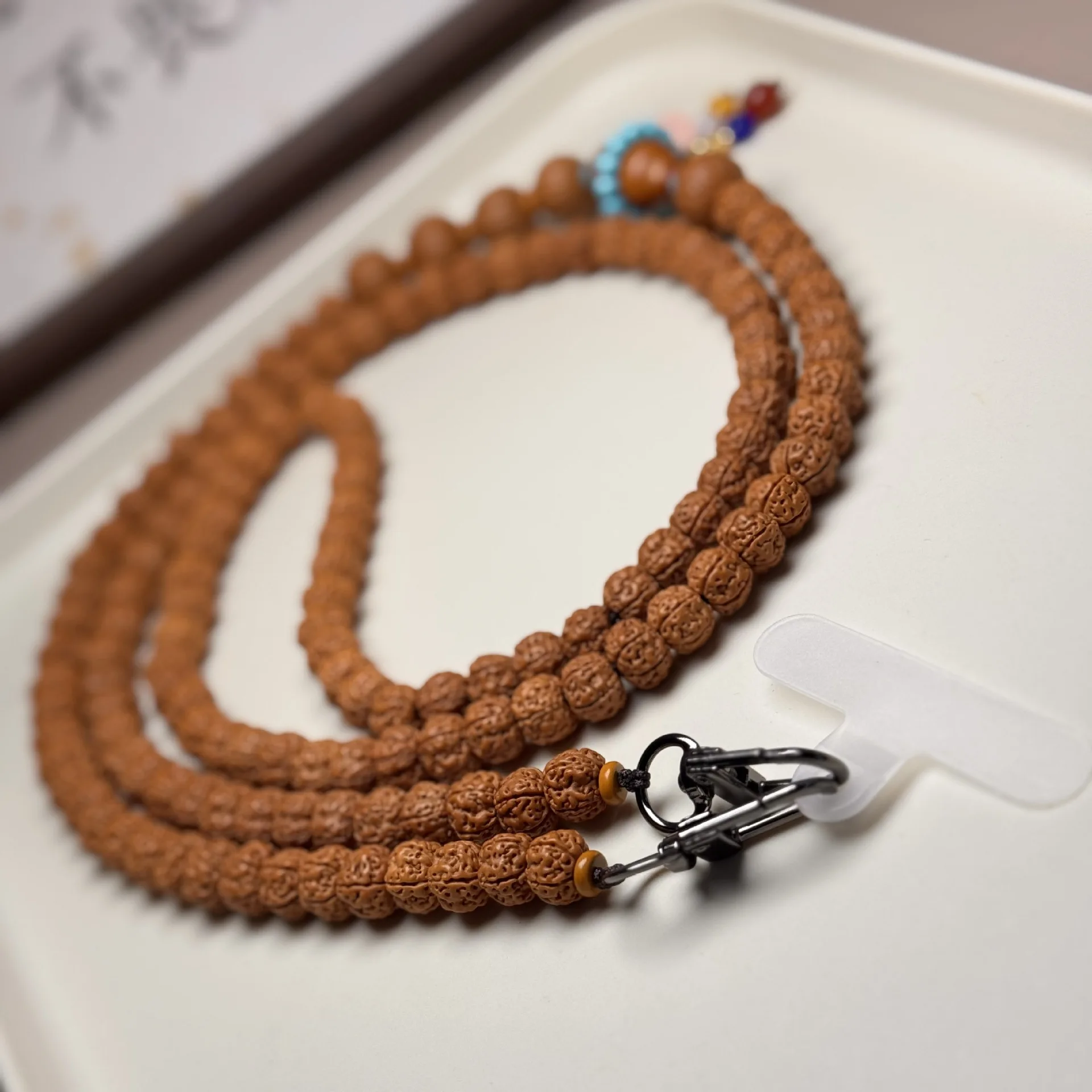 Chinese diagonal cross chain vajra bodhi mobile phone chain natural bodhi original seed men and women's play necklace jumper