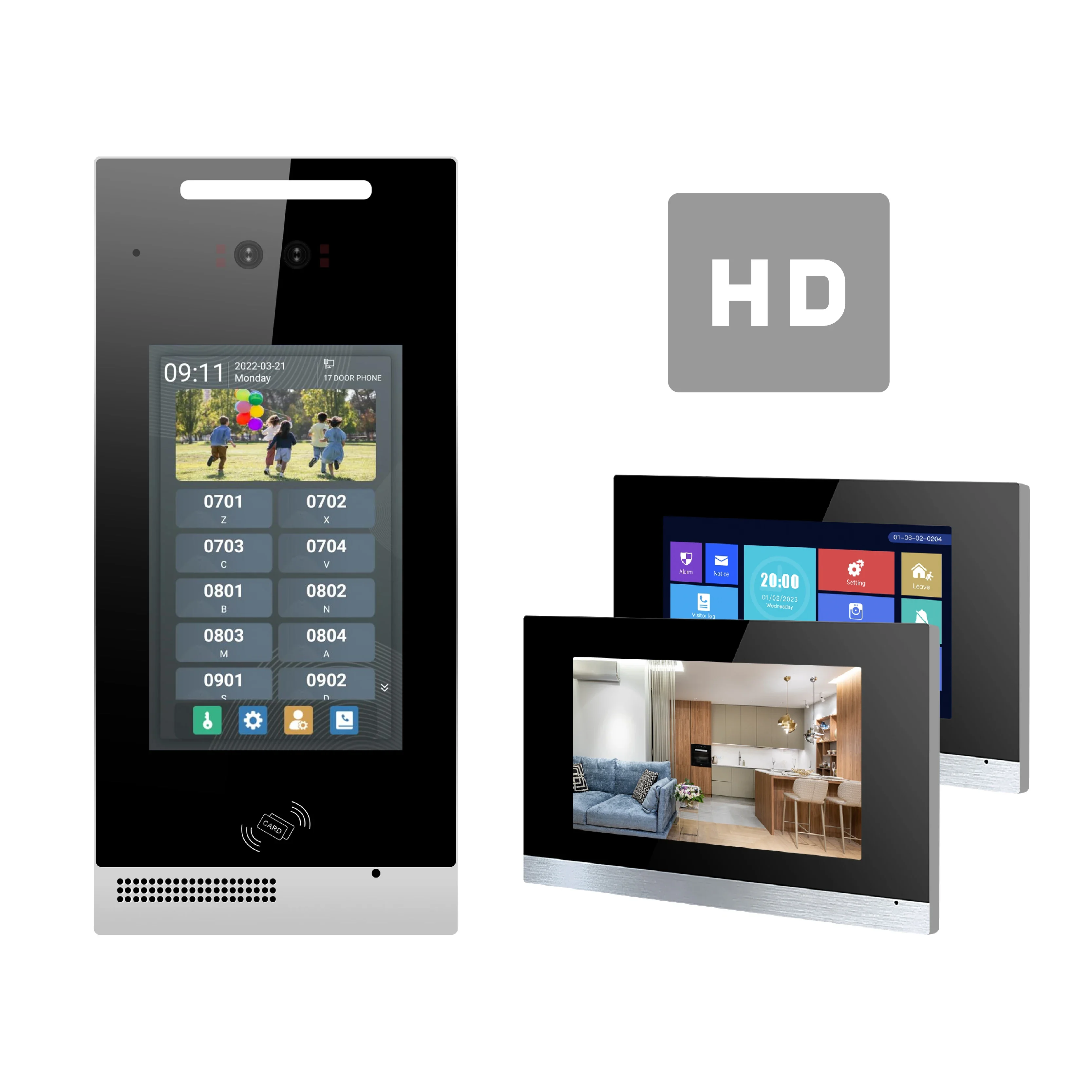 Video Door Phone Intercom System Wireless IP Intercom Access Control System Multi Apartment