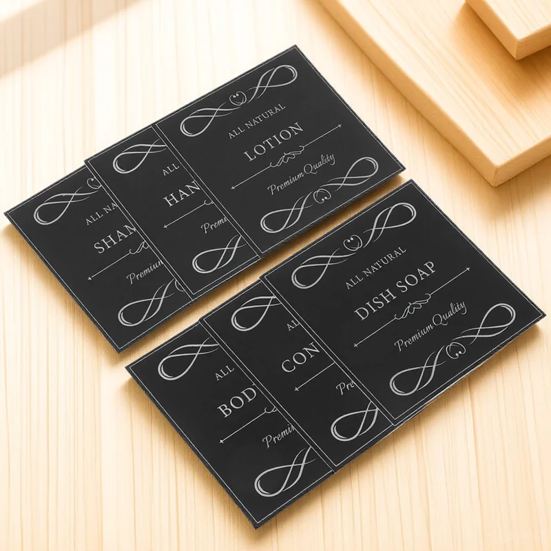 

6 Sheets Bathroom Labels Stickers Waterproof Soap Dish Shampoo Bottle Pvc Self-adhesive Travel