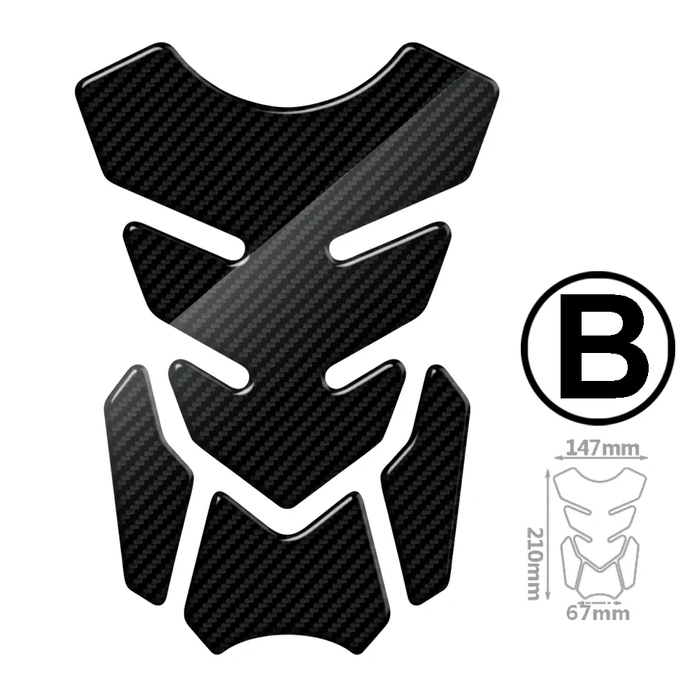 Motorcycle Tank Pad Protection Carbon-look Sticker Universal for Kawasaki Honda Yamaha Suzuki Aprilia Benelli