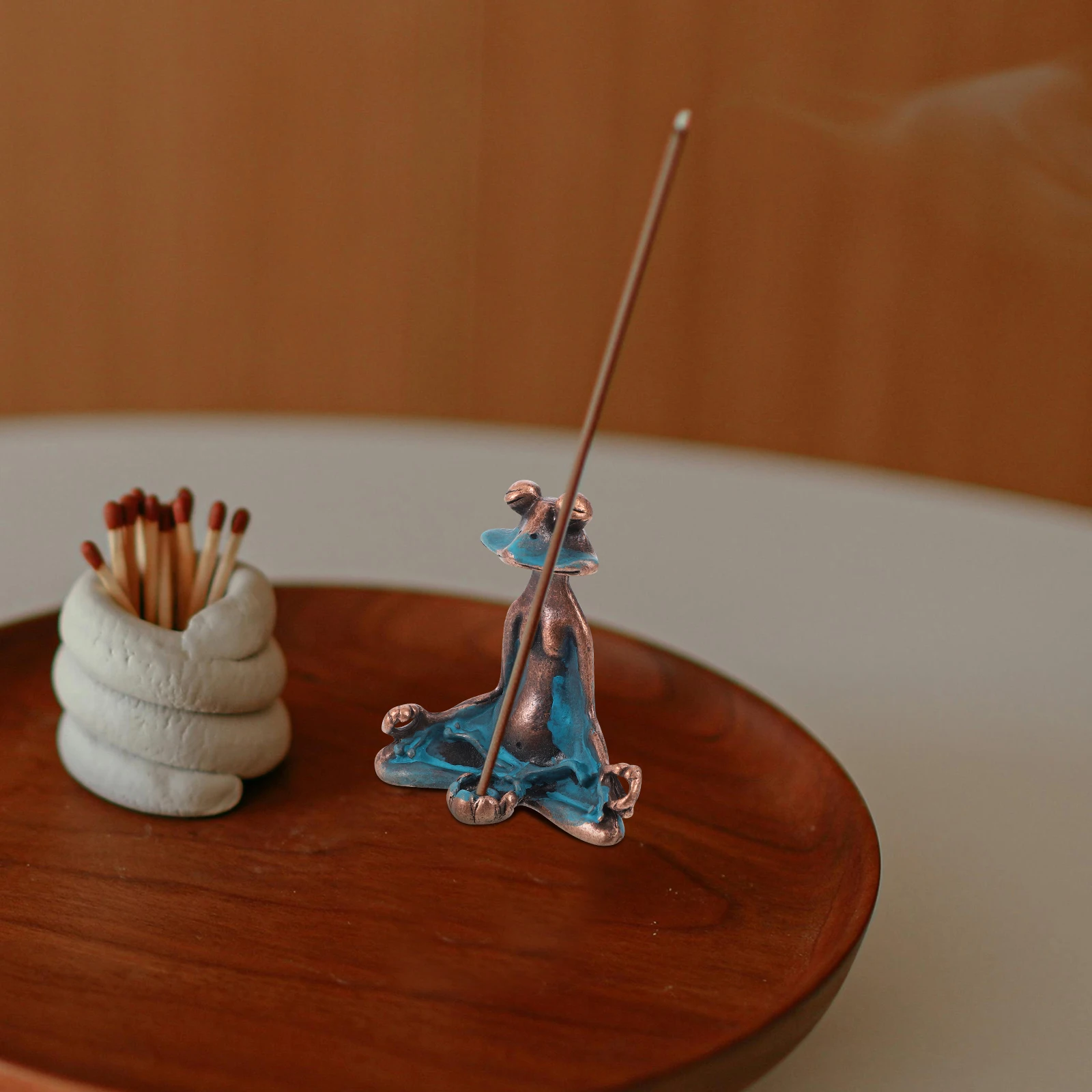 

Frog Incense Holder Sitting Meditation Statue Yoga Spa Office Zen Room Decor Aromatherapy Aromatic Relaxation Home Fragrance