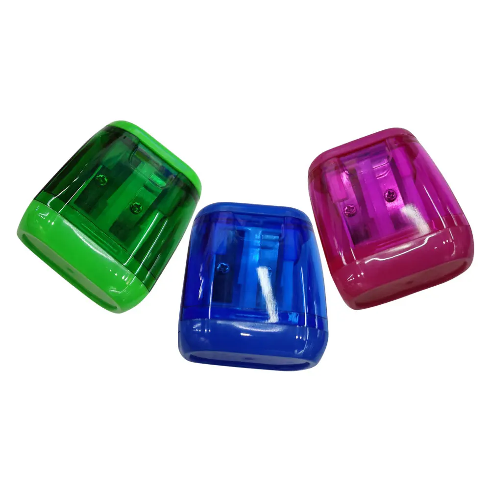 

3 Pcs Pencil Sharpener Bulk Student Manual Double Hole Carbon Steel Safe Adjustable School Supplies