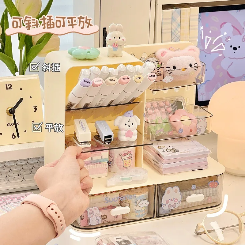Desktop Hole Board Storage Box Desk Stationery Sorting Rack Storage Rack