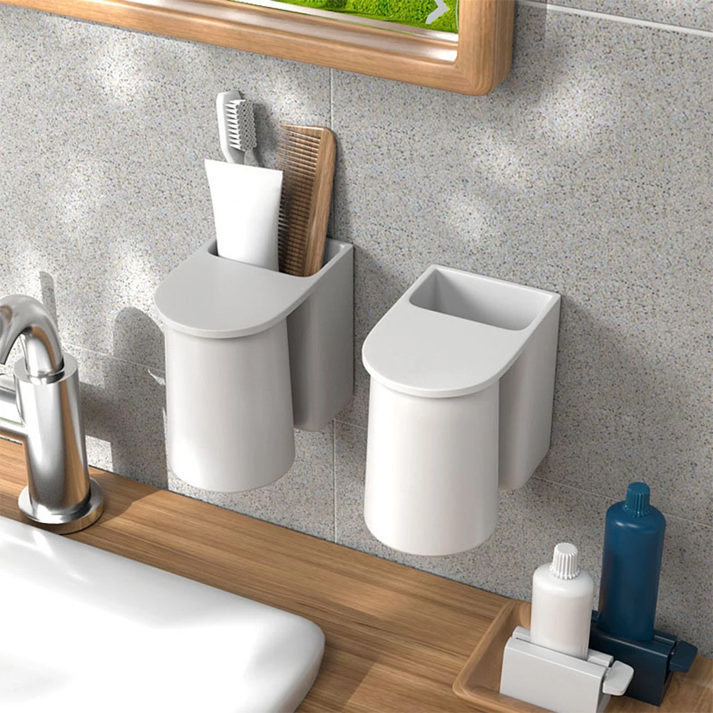 

Magnetic Tooth Cup Storage Rack Toothbrush Holder with Holders for Bathrooms Toothpaste