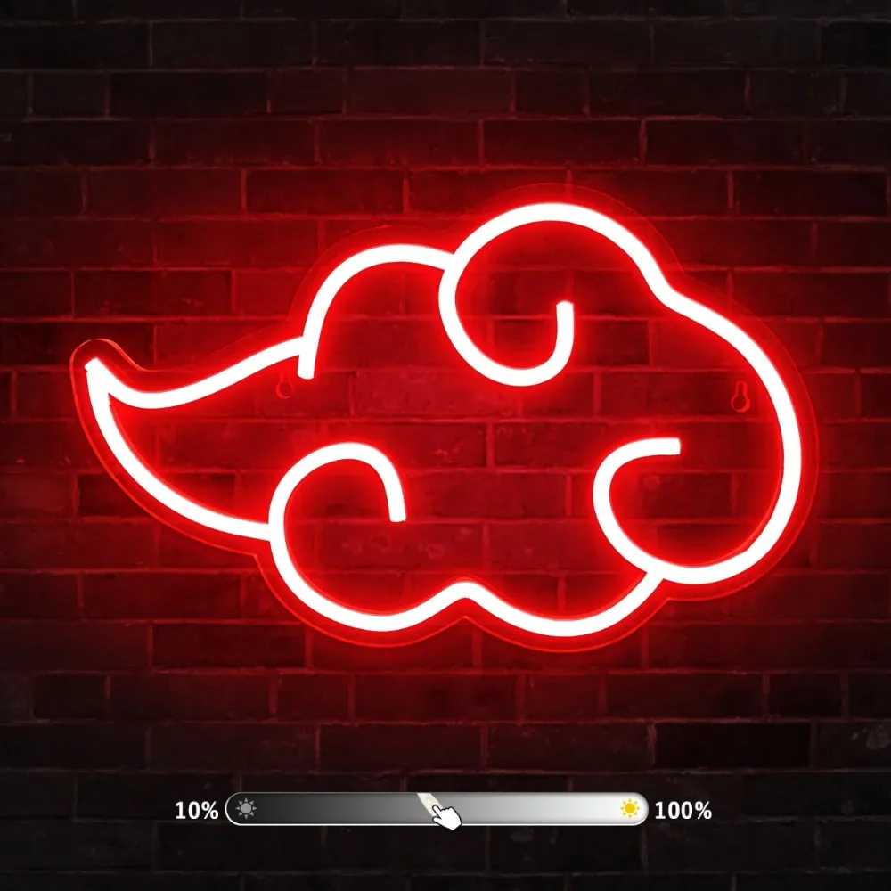 Cloud Neon Sign, LED Red Cloud Neon Signs for Wall Decor, Dimmable Neon Light Wall Decor,Night Light for Bedroom Game Room