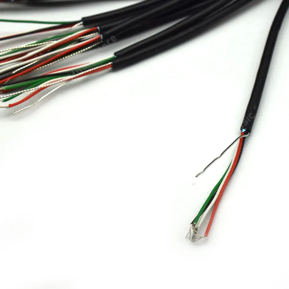 1Pcs Four-Core with Shield Cable for Electric Guitar Pickup Making Humbucker with Coil Spliting Cable 300/350MM