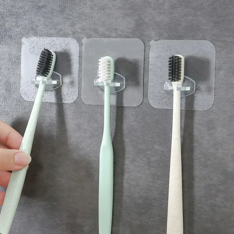10/1pcs Wall Mounted Toothbrush Holder Storage Rack Transparent Moisture-proof Travel Stand Shaver Organizer Drain Holders