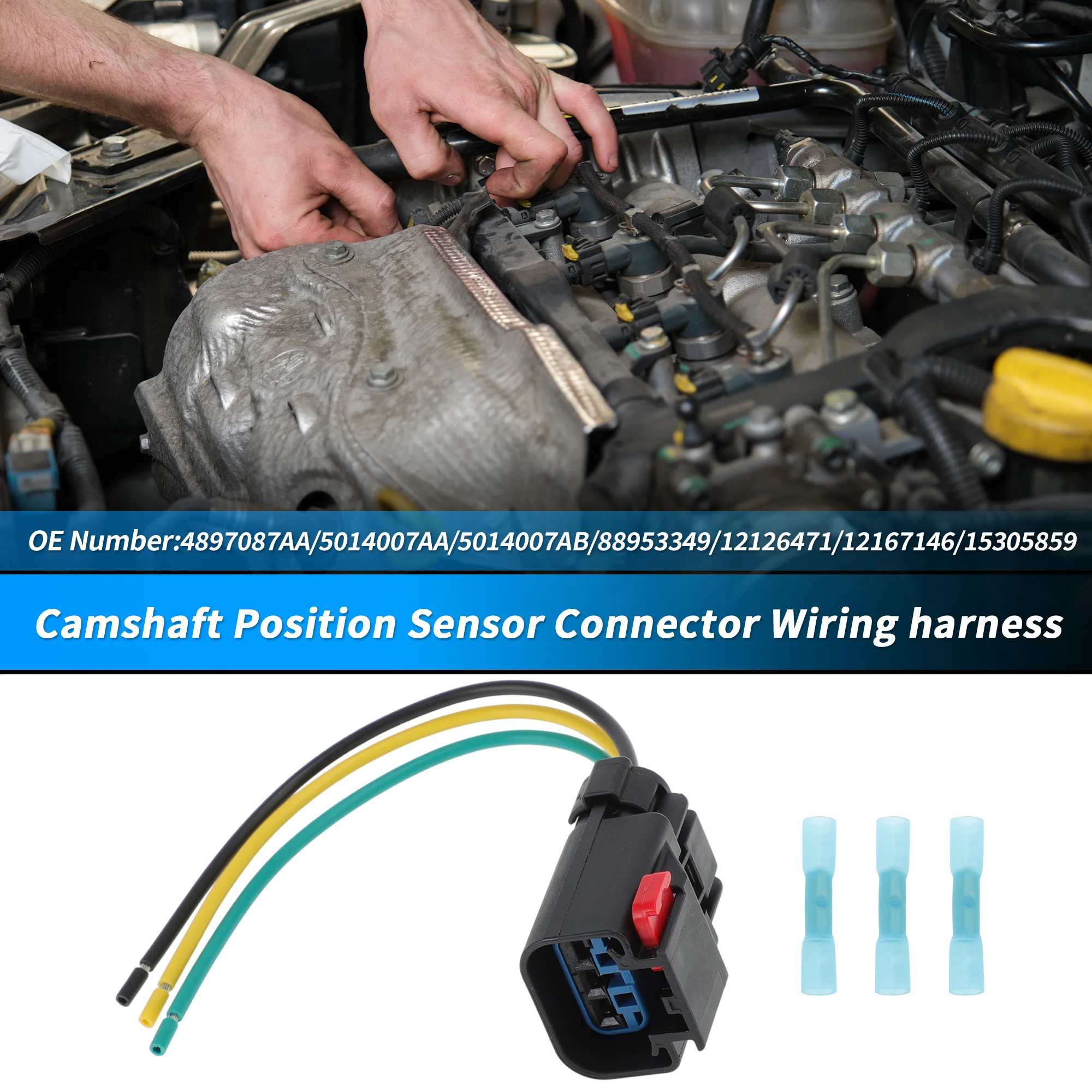 UXCELL No.12167146 Camshaft Position Sensor Connector Wiring harness for Cadillac