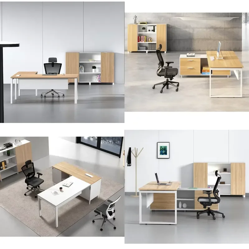Modern L-Shaped Office Desk for Managers Executive Computer Table Manager Table