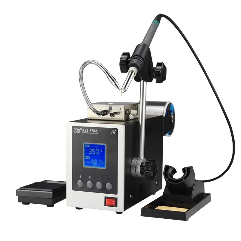 ASS-376A LCD Digital Display BGA SMD Soldering Station 150W Mobile Repair Tool Foot Type Automatic Feeding Soldering Machine