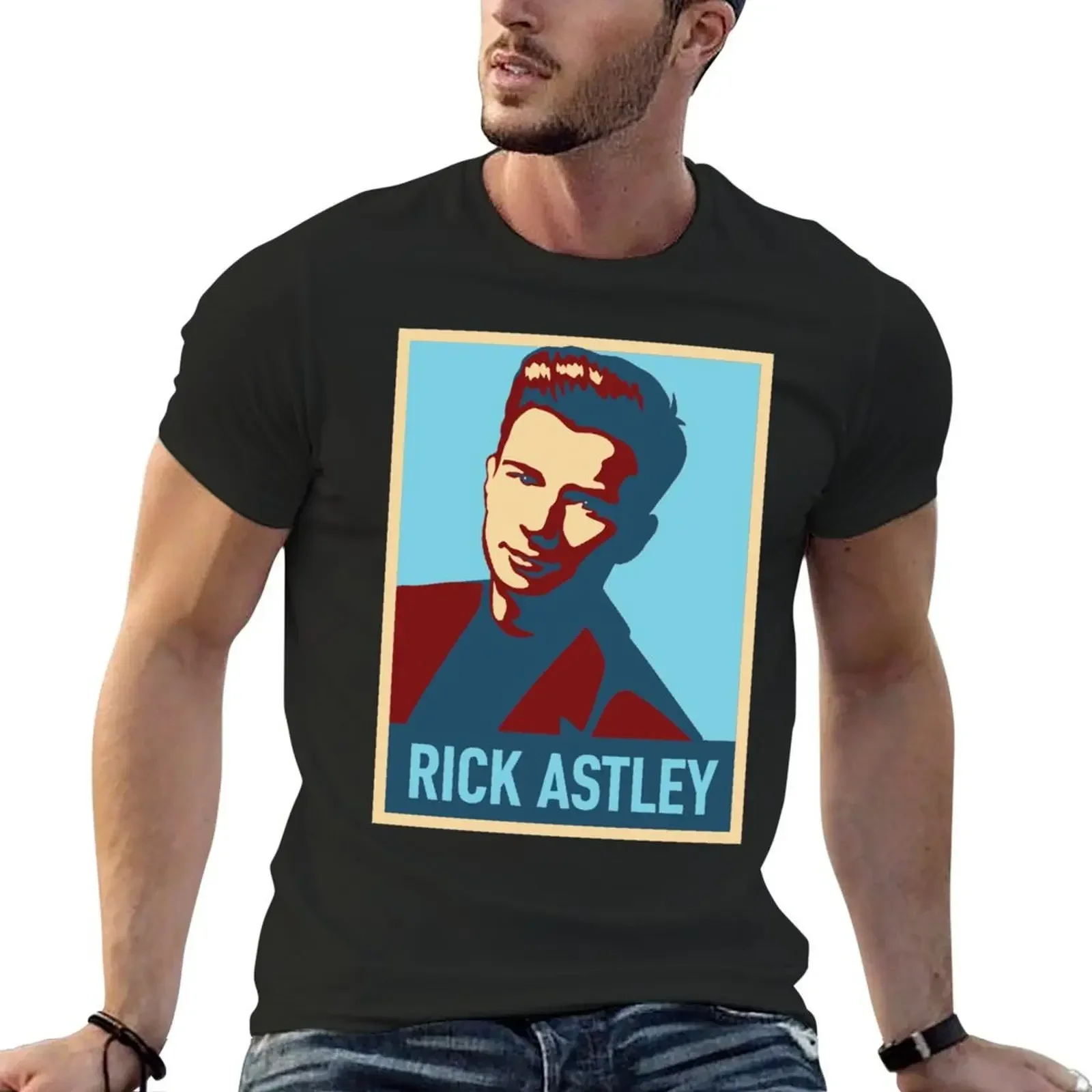 

Rick Astley T-Shirt oversized graphic tee man clothes vintage t shirts graphic t shirts men clothes