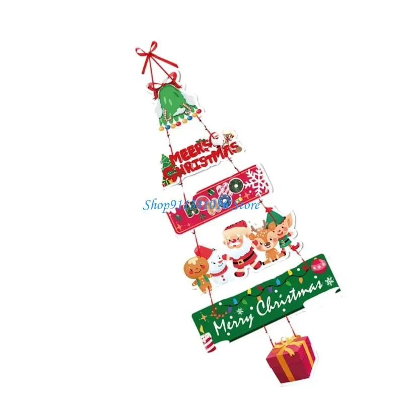  User Friendly Santa Decoration Paper Door Hanger Easy Install Holiday Indoors Outdoor Decors Christmas Party Door Garlands