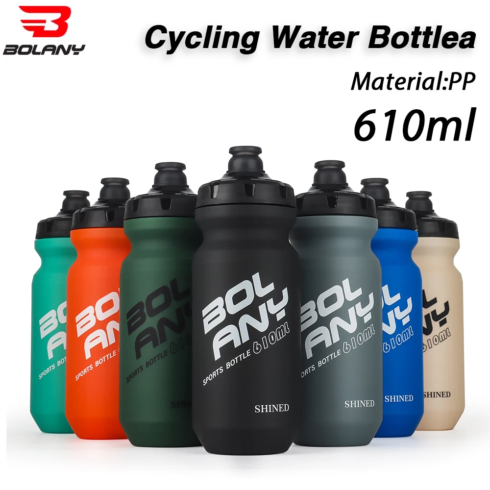 BOLANY 610ML Garrafa Esportiva Tinta de Borracha Plástico Garrafa de Água para Bicicleta Portátil Aperte para Beber Chaleira ao Ar Livre Suprimentos de Ciclismo