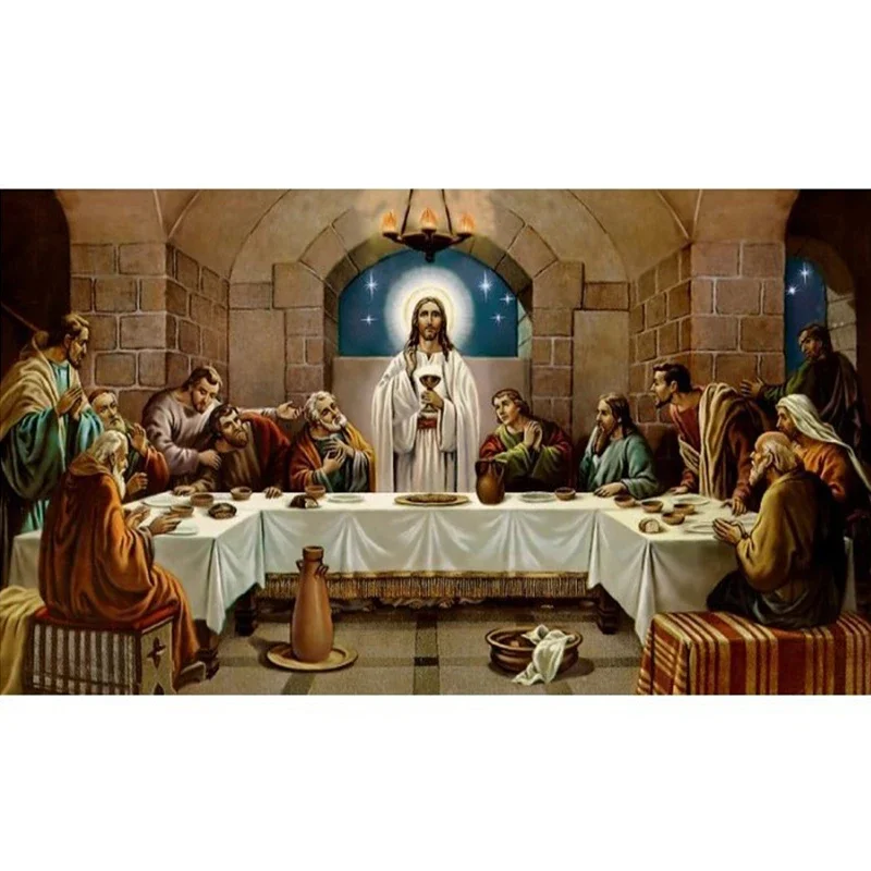 5D Diamond Painting The Last Supper Full Diamond Art Embroidery Gifts Restaurant Office Home Decor DIY Diamond Cross Stitch Kits