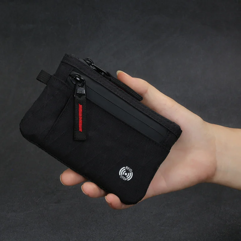 Anti-theft credit card holder mini travel wallet with keychain
