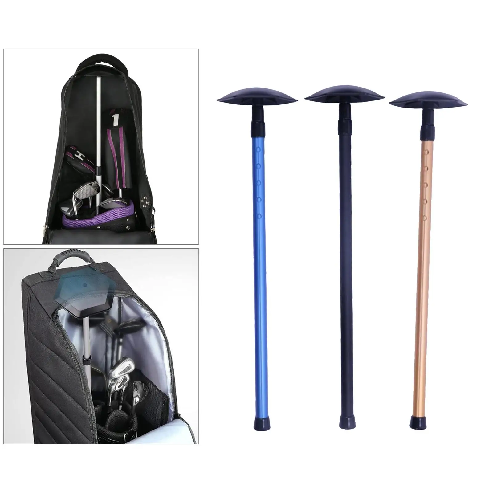 Golf Club Protector Travel Bag Spine Support System Rod Aluminum Adjustable Golf Support Protection Pole Stick Arm