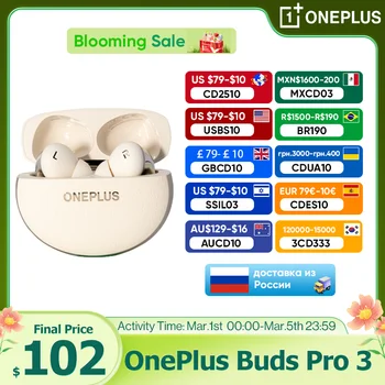 2024 New Global Version Oneplus Buds Pro 3 TWS Bluetooth Earphone 50dB Active Noise Canceling 43h Battery Life For Oneplus 12