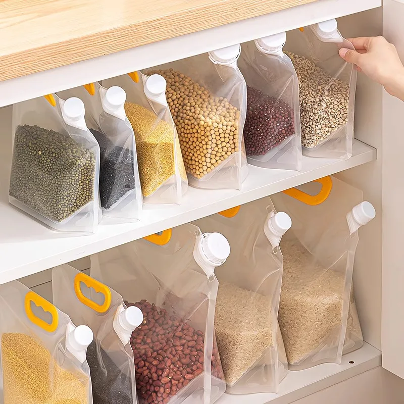 4246 Getreide-Aufbewahrungsbeutel, versiegelter Beutel, Lebensmittelqualität, Reis-Aufbewahrungsverpackungsbeutel, feuchtigkeitsbeständig, insektensicher, Getreide-Saug-Mundbeutel