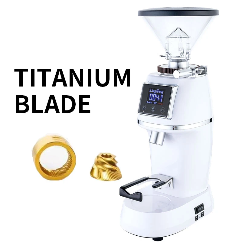 مطحنة القهوة 60 مللي متر الفولاذ المقاوم للصدأ مخروطي طحن القرص لمسة عملية توقيت الكمي الكهربائية اسبريسو مطحنة القهوة