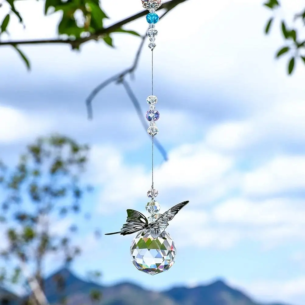 Hanging Window Crystal Prisms Suncatcher Hanging Pendant Outdoor Ornament Indoor Home Decor Rainbow Maker Sun Catchers