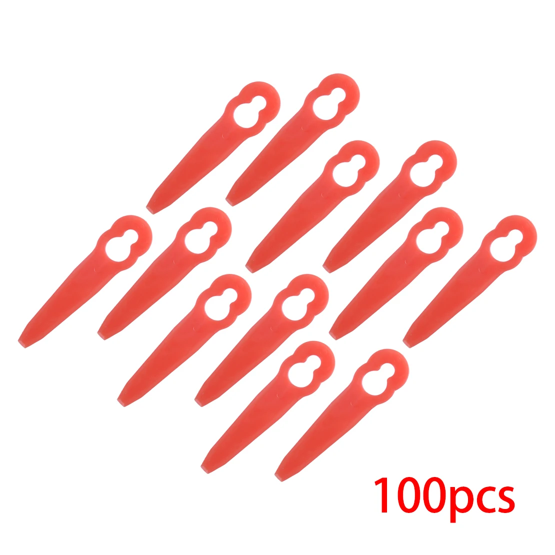 100Pcs/set Cutting Blade Fit For Stihl Polycut 2-2 3-2 FSA45 FSA57 Grass Trimmer Red Plastic 40080071000