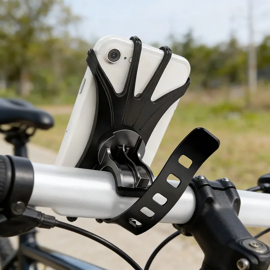 

Многофункциональный вращающийся силиконовый держатель для телефона — гибкое крепление для велосипеда и электрических велосипедов