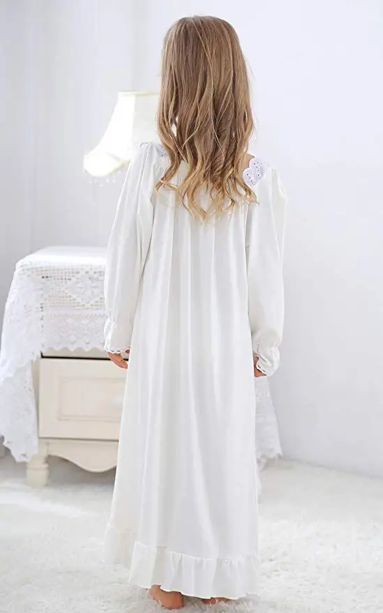 Baby Girl Clothes Princess Nightgown Long Sleeve Sleep Shirts Nightshirts Pajamas Christmas Dress Sleepwear kids for 3-12 Years